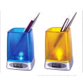 Electric Digital Table Clocks, Colorful Pen Container Clock With Calendar And Night Light